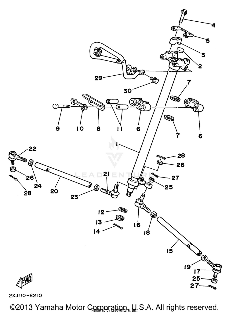 Steering BLASTER - YFS200H - 1996 Schematic