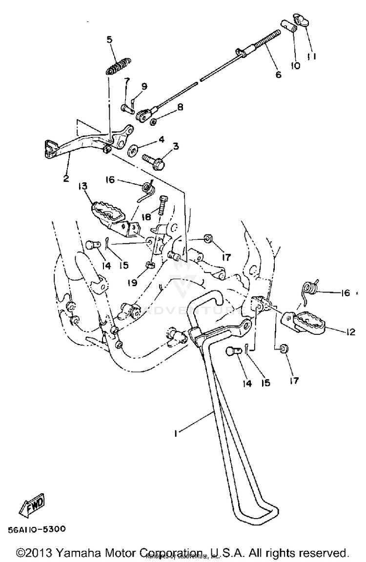 Stand-Footrest Schematic