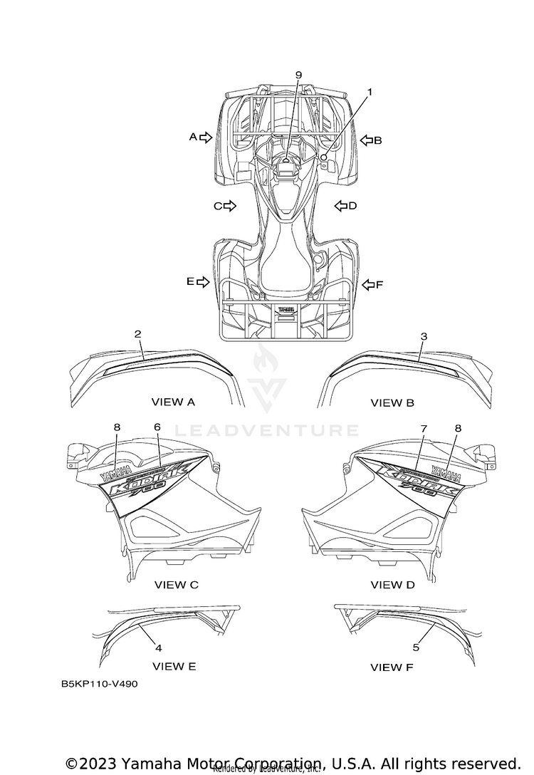 Graphics KODIAK 700 EPS HUNTI - YFM70KPHPF - 2023 Schematic