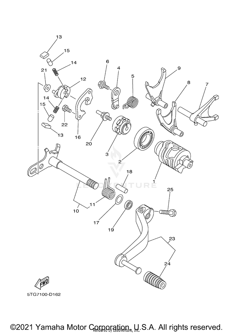 Shift Cam Fork YFZ450 SPECIAL EDITI - YFZ450SP2X - 2008 Schematic