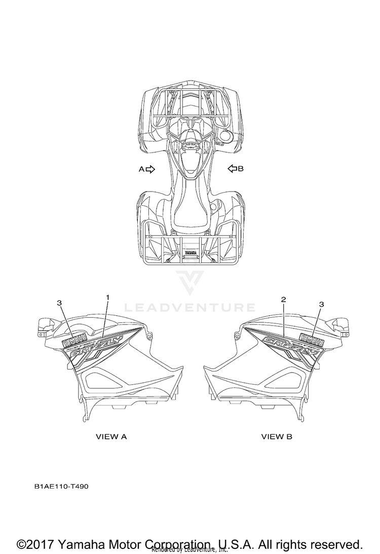 Graphics GRIZZLY EPS HUNTER - YFM70GPHJH - 2018 Schematic