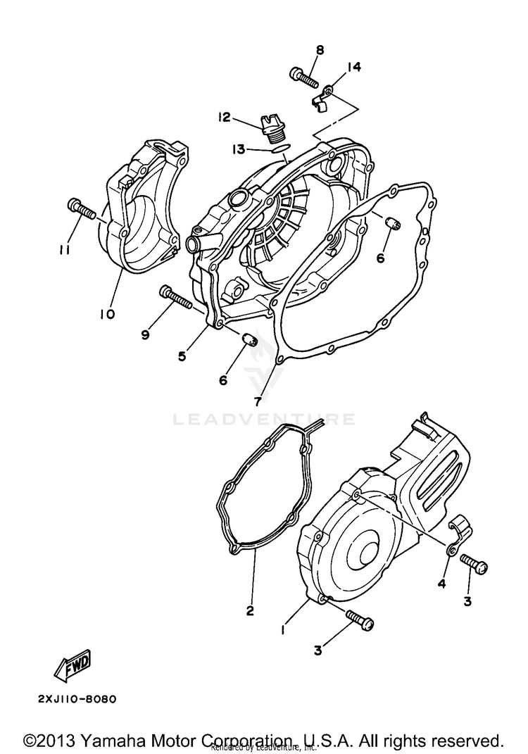 Crankcase Cover 1 Schematic