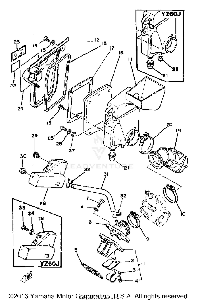 Intake - Yz60j - K Schematic