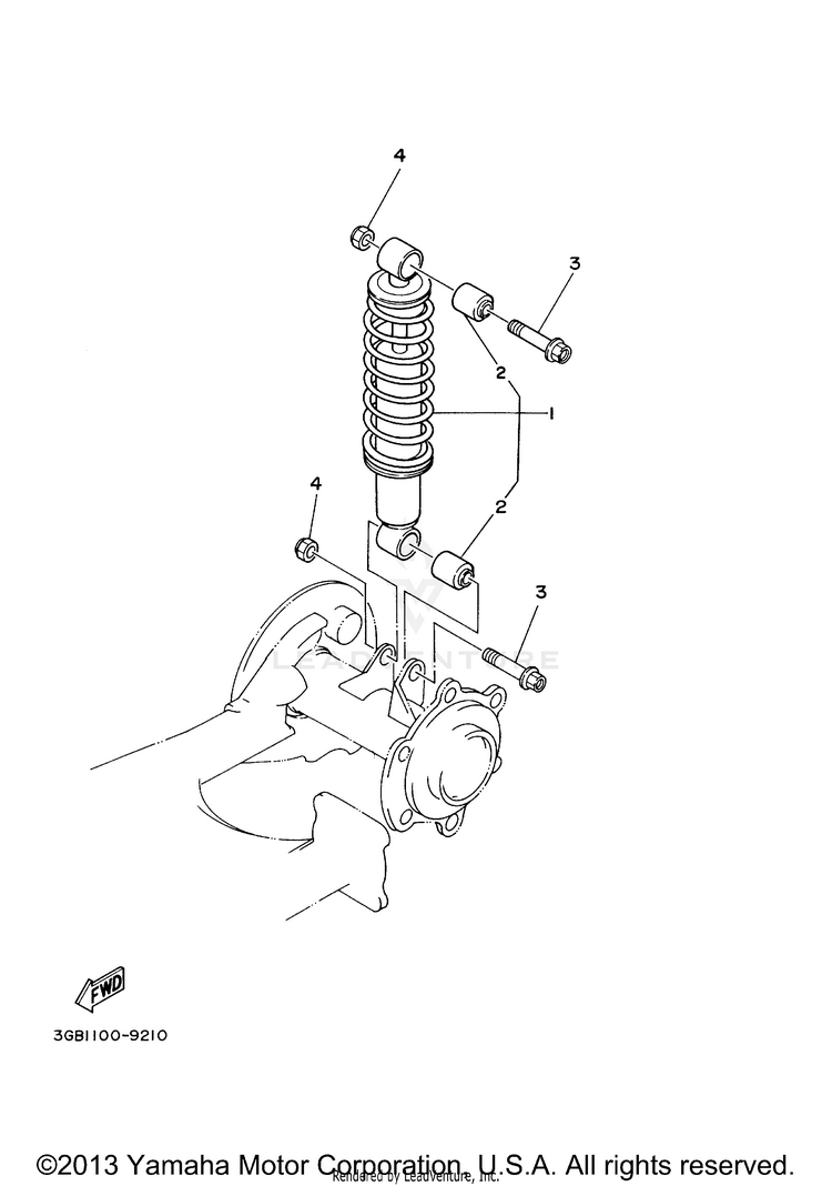 Rear Suspension GRIZZLY 80 - YFM80GW - 2007 Schematic