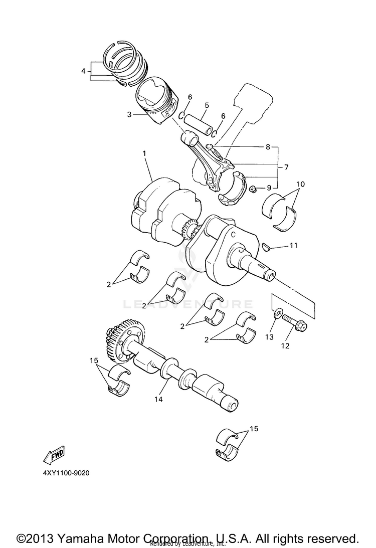 Crankshaft Piston Schematic