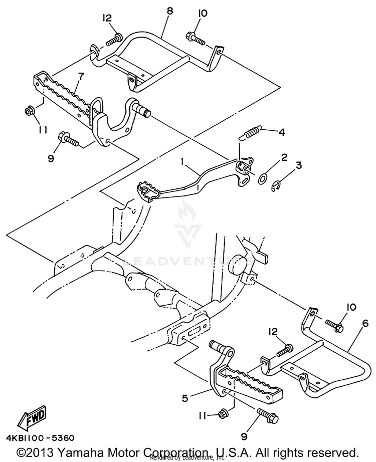 Stand Footrest Schematic