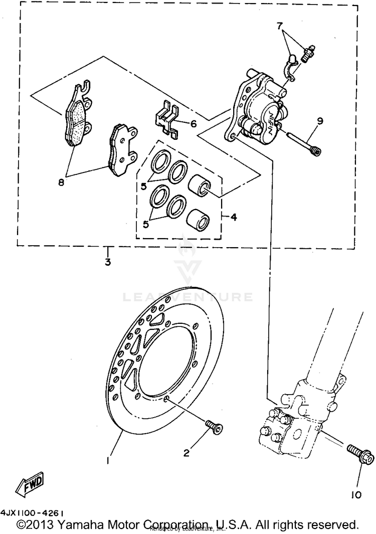 Front Brake Caliper Schematic
