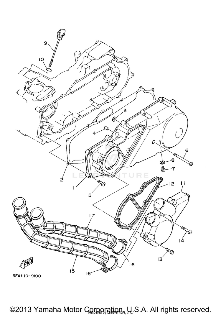 Crankcase Cover 1 Schematic