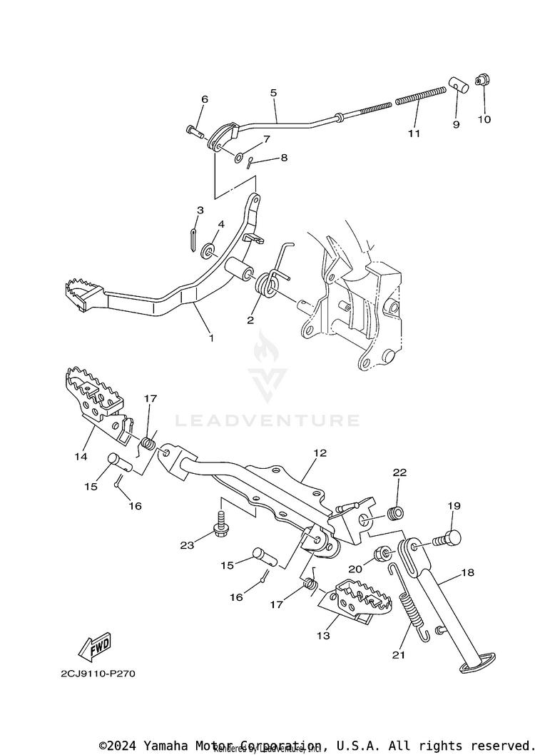 Stand & Footrest Schematic