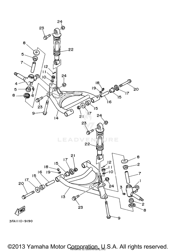 Front Suspension Wheel Schematic