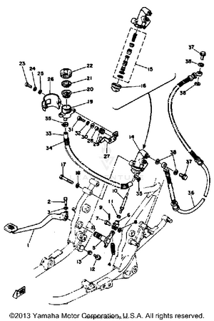 Brake Pedal Rear Master Cylinder Schematic