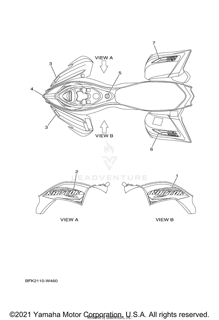 Graphics RAPTOR 700R - YFM70RSCML - 2021 Schematic