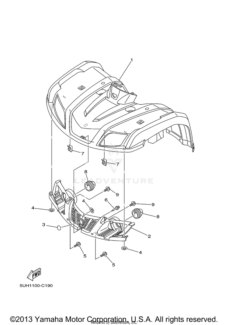 Front Fender Schematic
