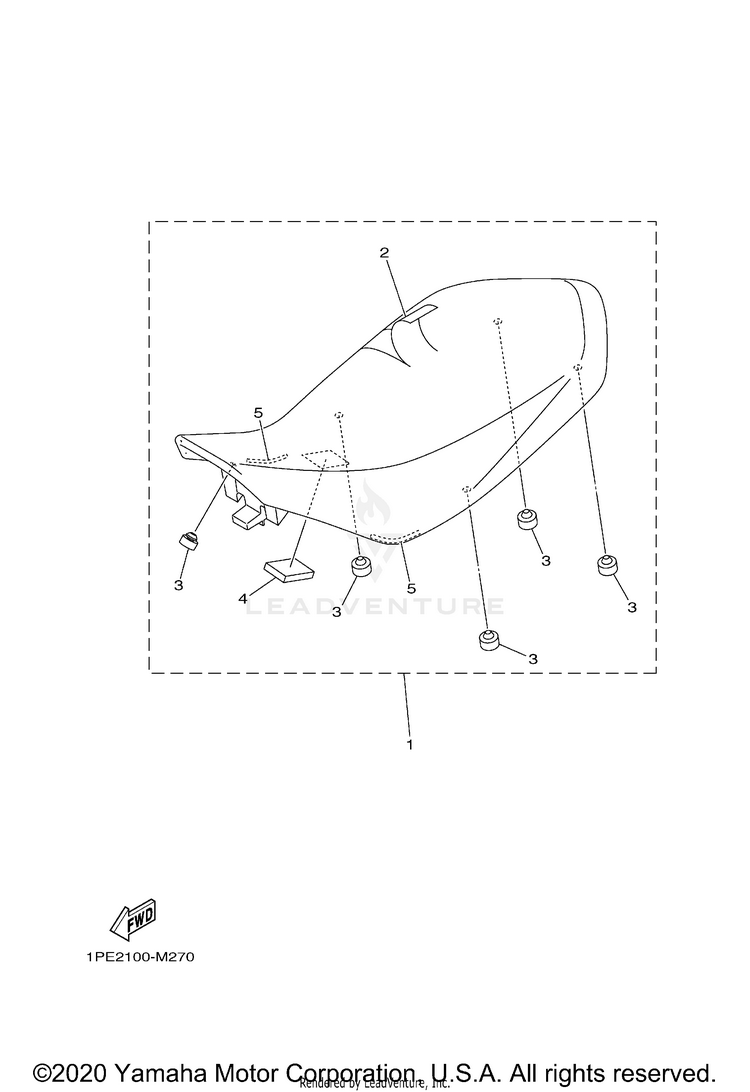 Seat RAPTOR 700R SE - YFM70RSSLM - 2020 Schematic