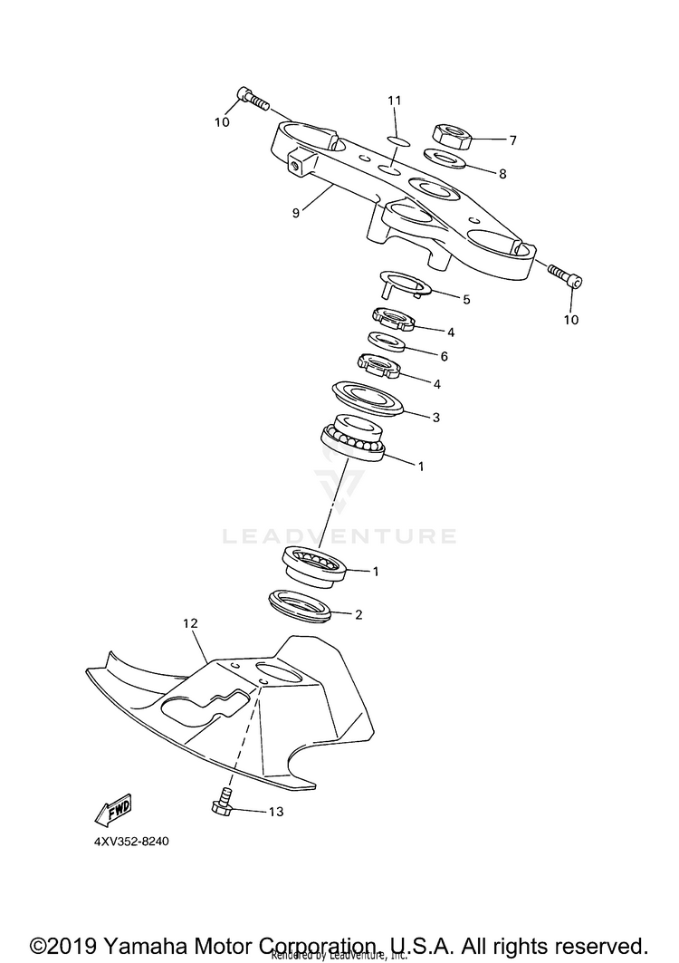 Steering R1 - YZFR1RC - 2003 Schematic