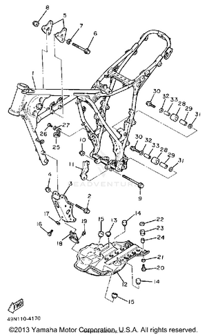Frame (non-california Model) Schematic