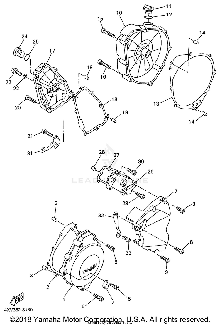 Crankcase Cover 1 Schematic