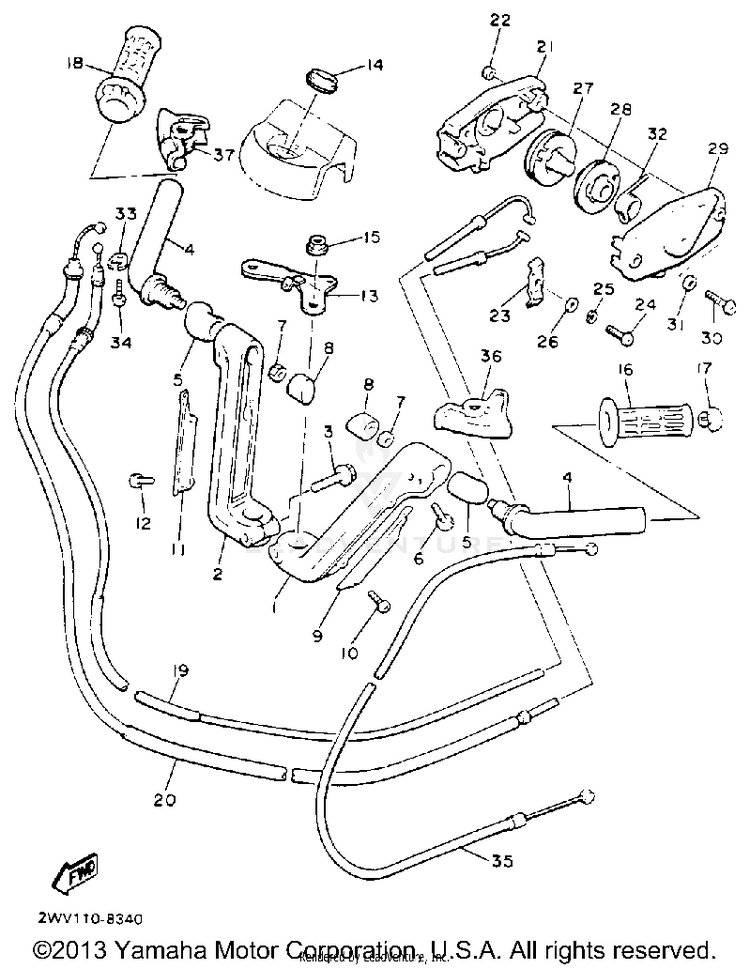 Handlebar Cable Schematic