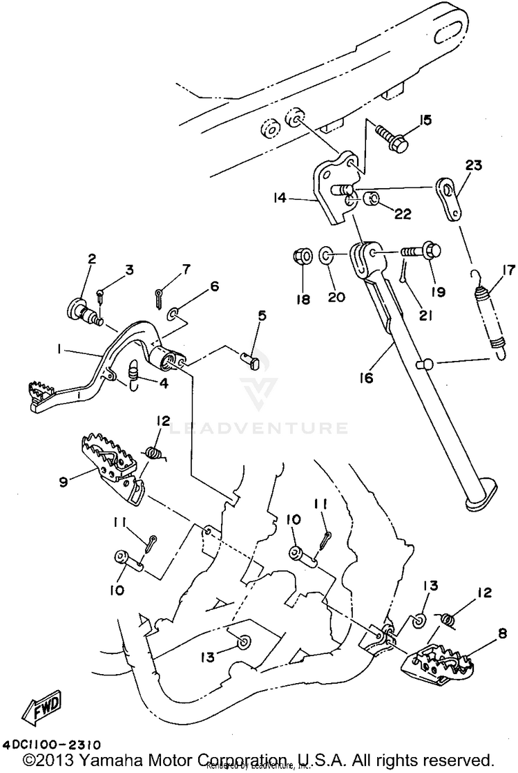 Stand - Footrest Schematic