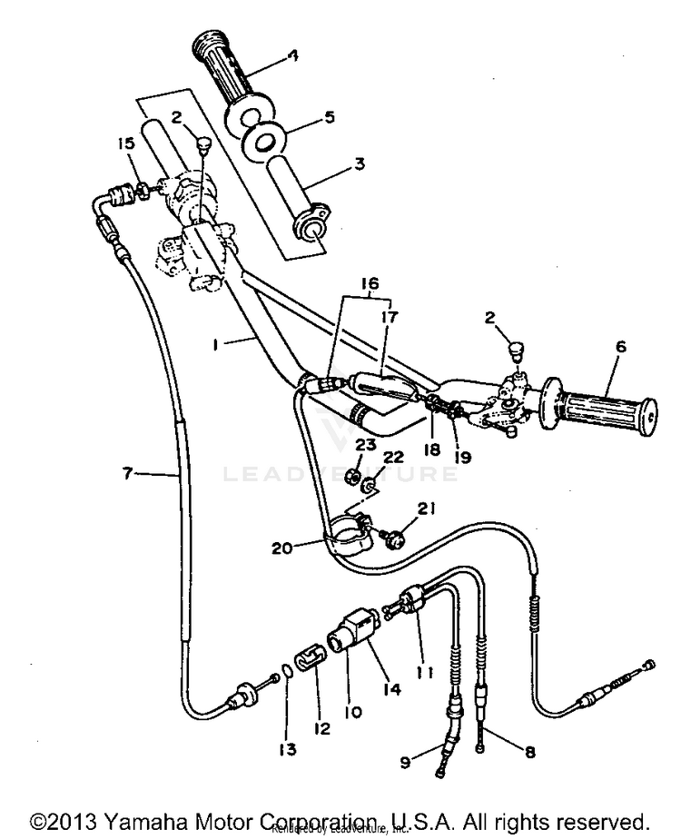Steering Handle - Cable Schematic