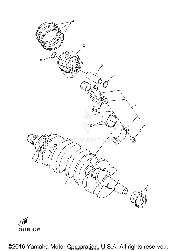 Crankshaft Piston Schematic