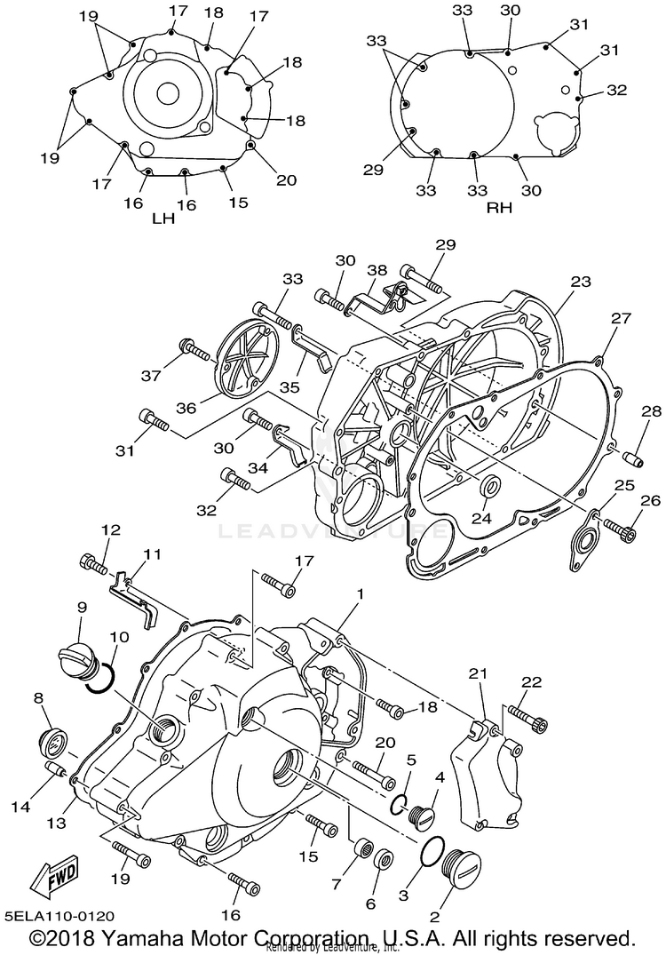 Crankcase Cover 1 Schematic