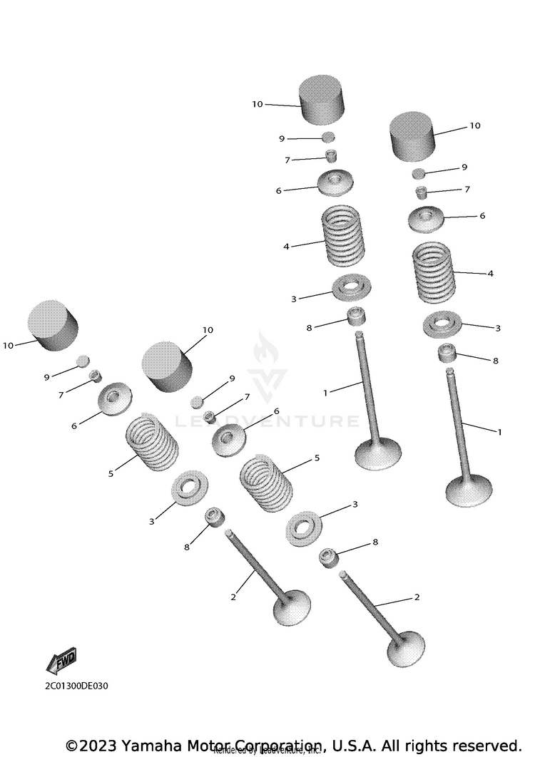 Valve YZFR6 - YZFR6L1CB - 2020 Schematic