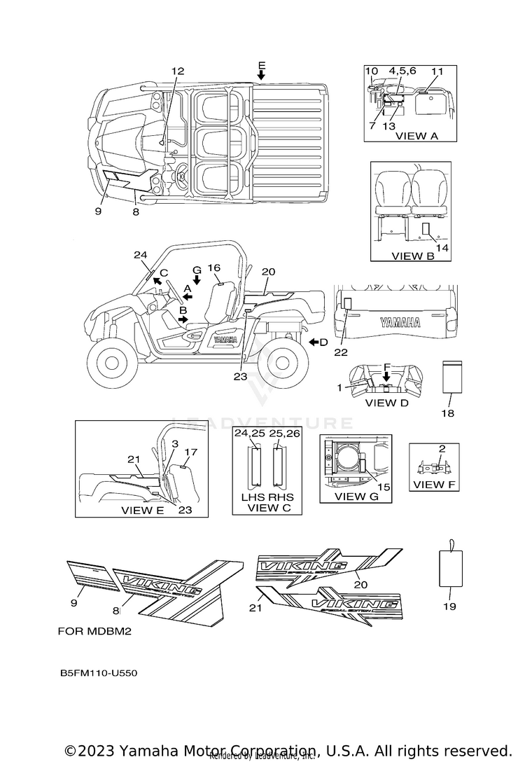 Emblem Label 1 VIKING EPS SPECIAL E - YXM70VPLKL - 2019 Schematic