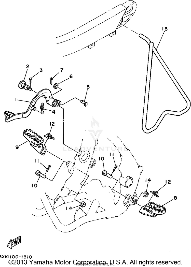 Stand Footrest Schematic