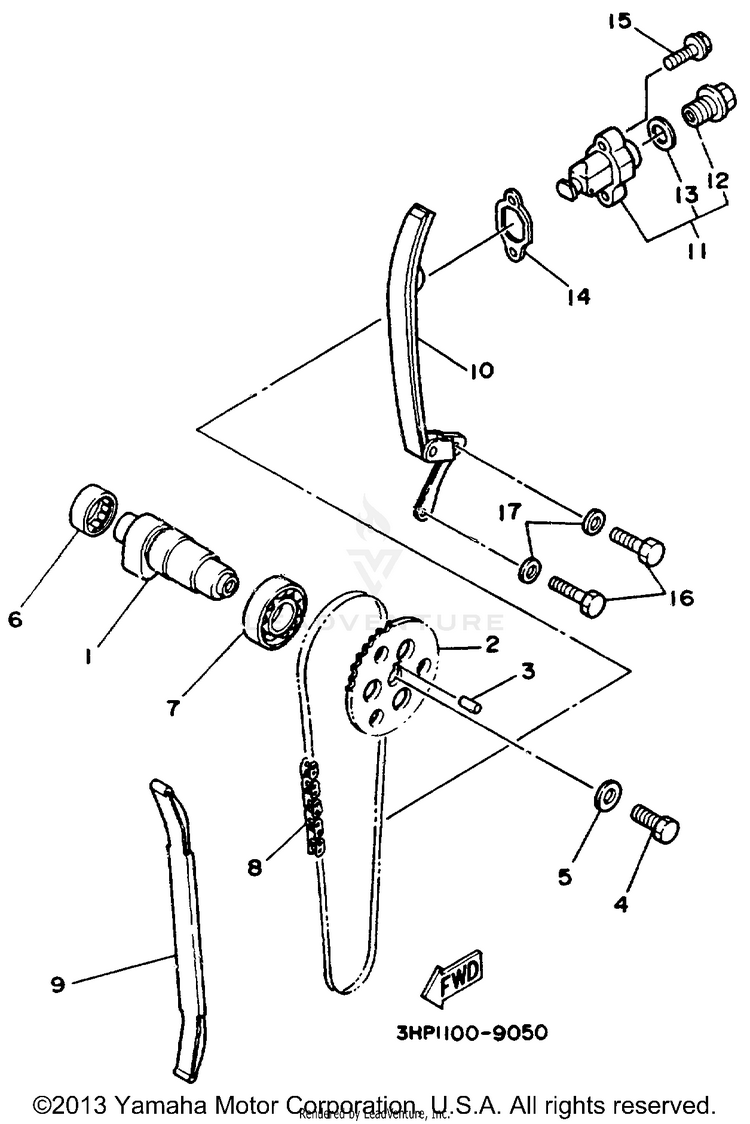 Camshaft - Chain BIG BEAR (ME & NH Only) - YFM350FWD_MNH - 1992 Schematic