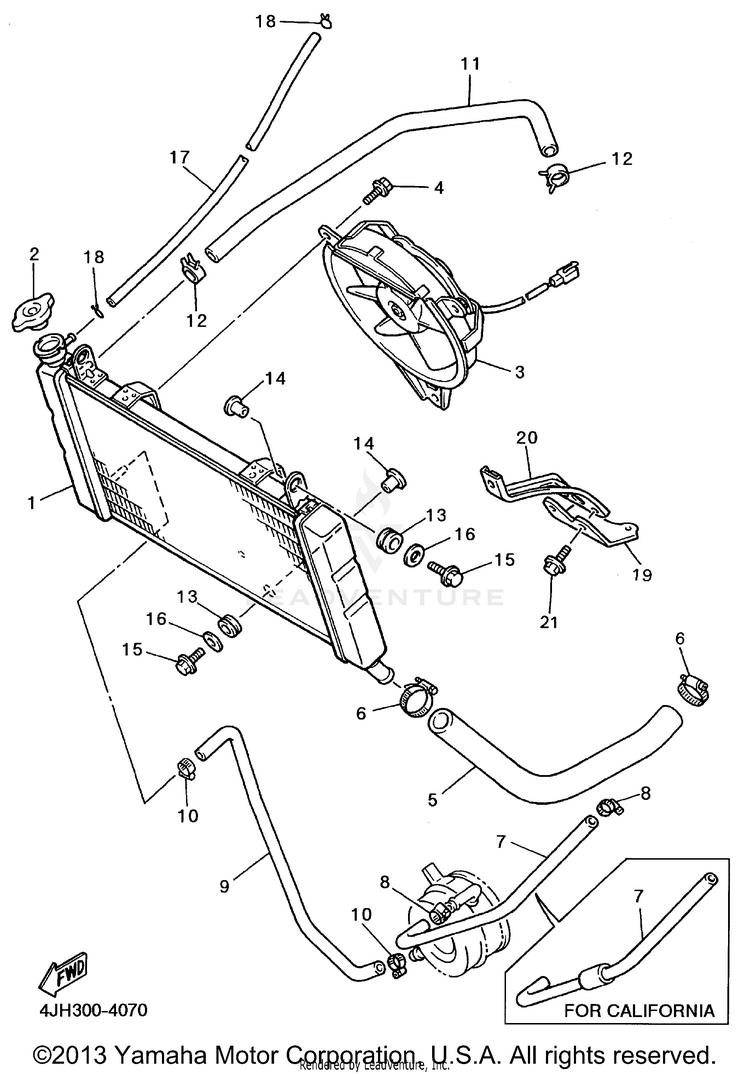 Radiator Hose Schematic