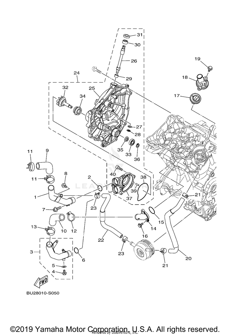 Water Pump MT07 - MT07JCGY - 2018 Schematic