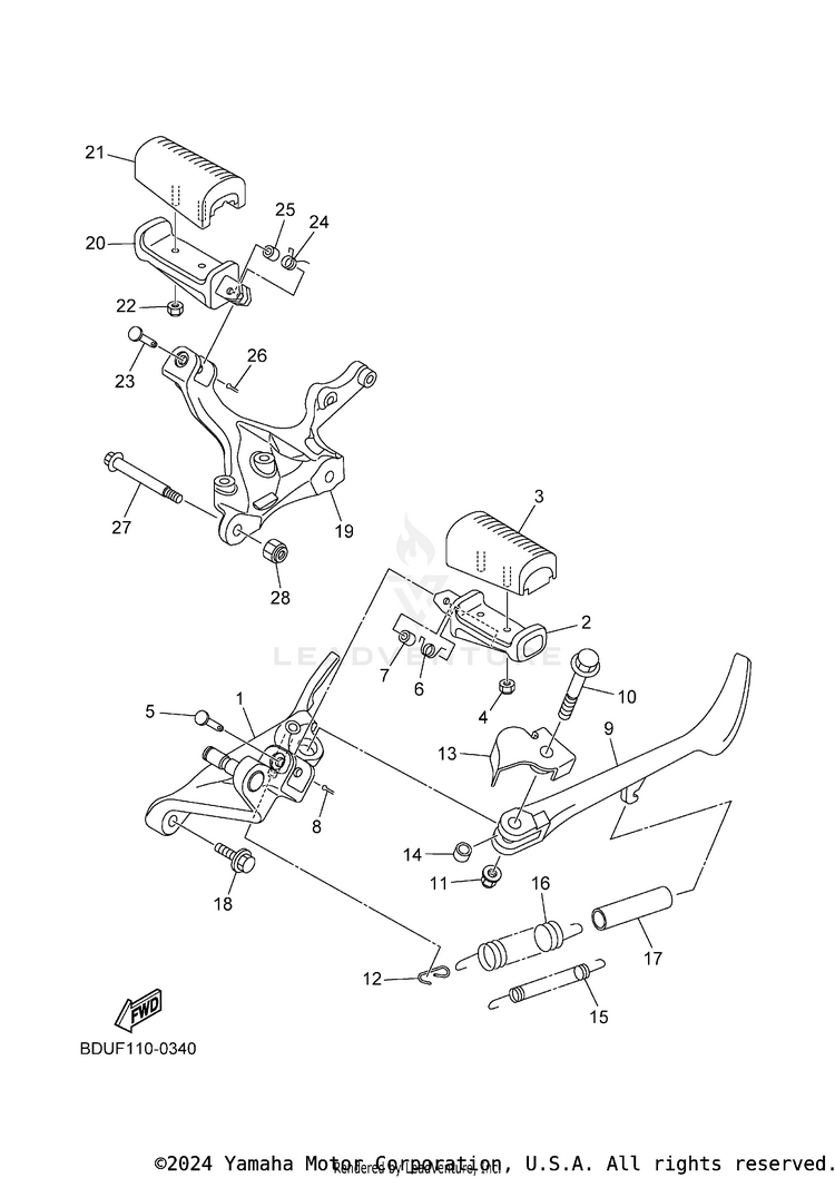 Stand & Footrest Schematic