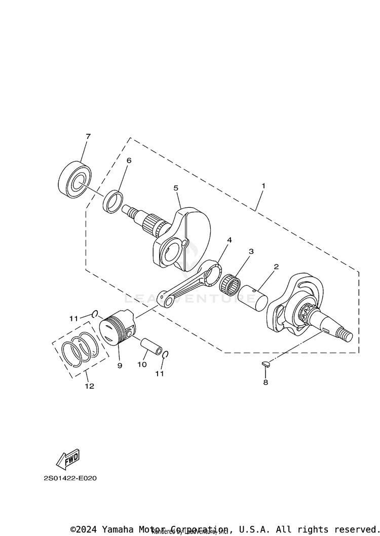 Crankshaft & Piston Schematic
