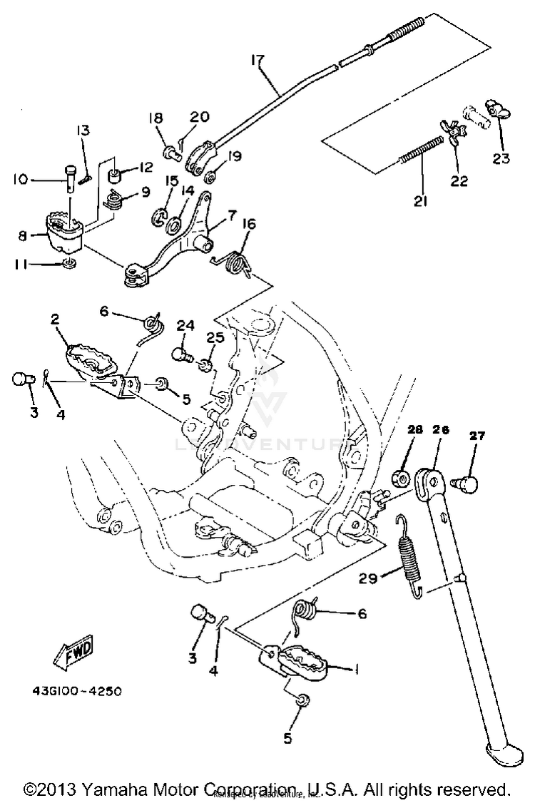 Stand-Footrest Schematic