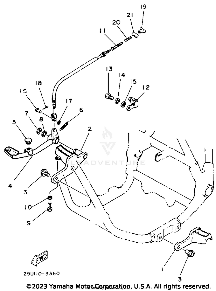 Stand - Footrest Schematic