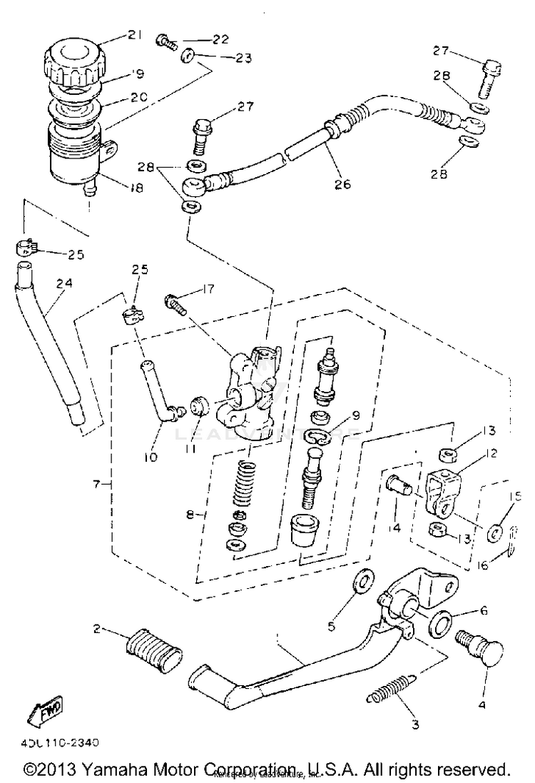 Rear Master Cylinder Schematic