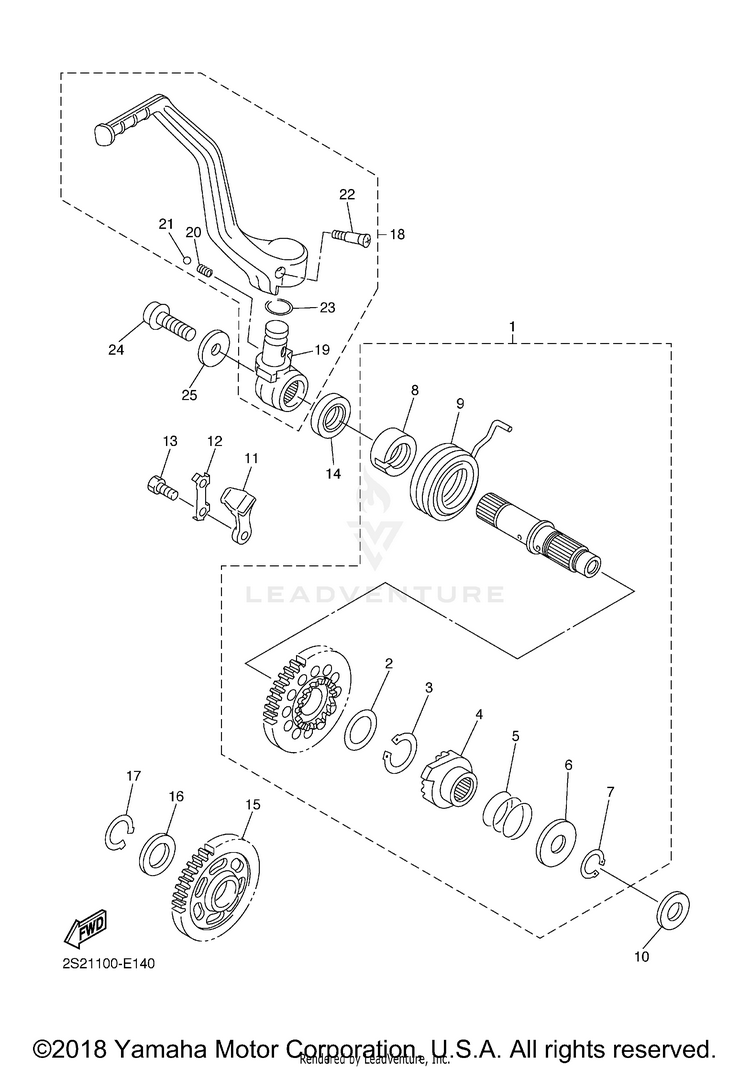 Starter YZ450F - YZ450FXL - 2008 Schematic