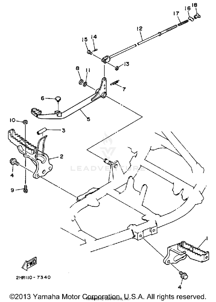 Stand-Footrest Schematic