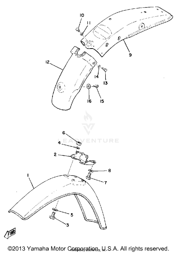 Front Fender Rear Fender Schematic