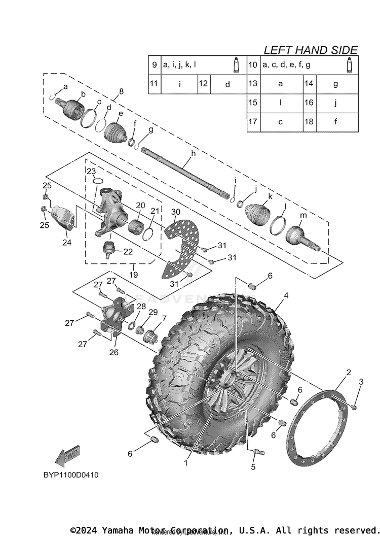 Front Wheel Schematic