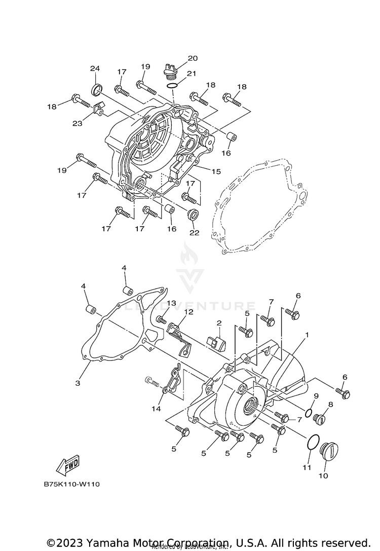 Crankcase Cover 1 Schematic