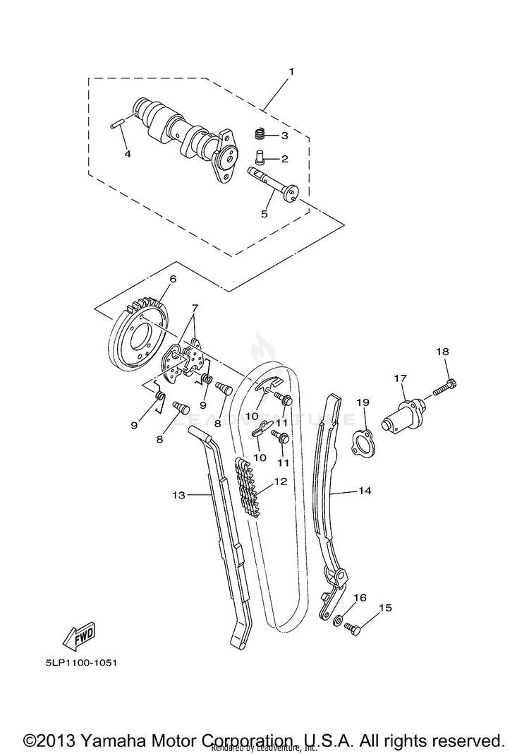 Camshaft Chain RAPTOR BLACK LIMITED EDITION - YFM660RLER - 2003 Schematic