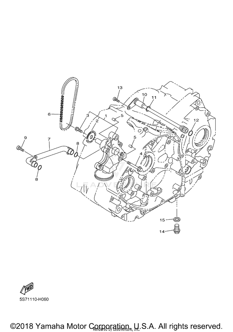 Oil Pump V STAR 950 TOURER - XVS95CTACB - 2011 Schematic