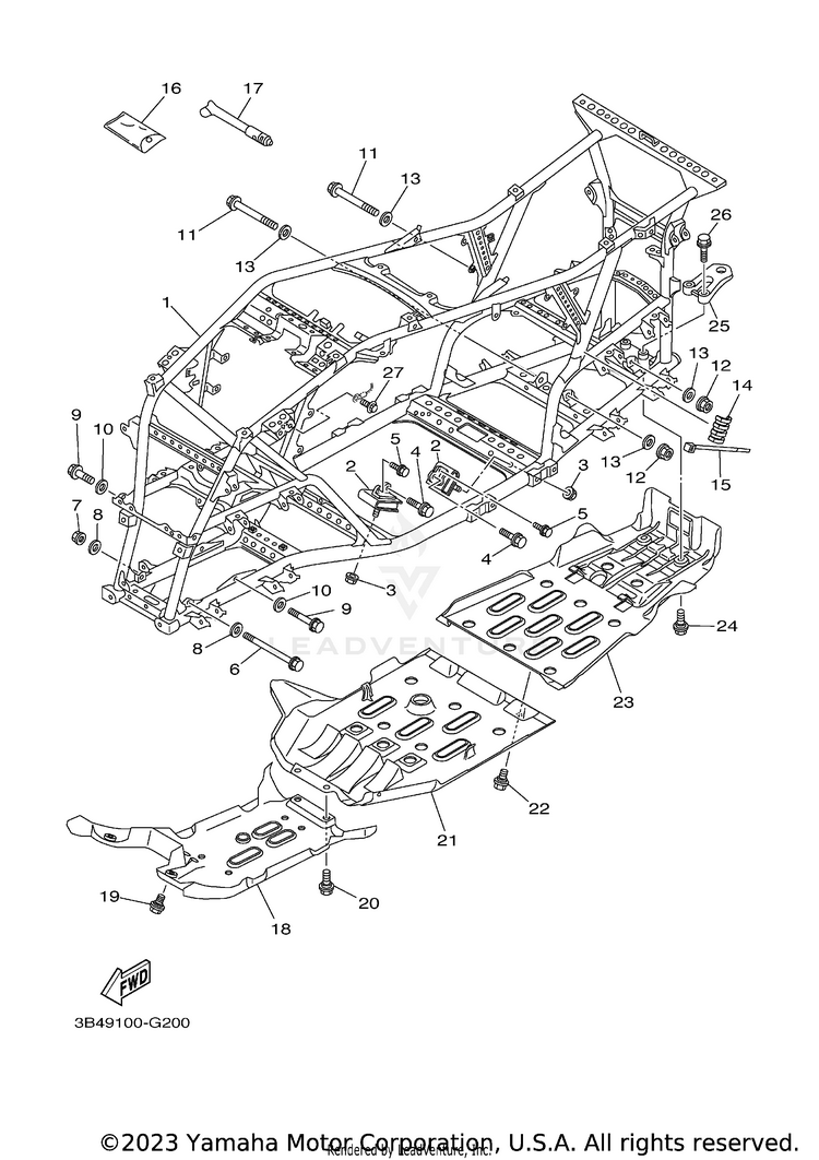 Frame 700 FI  EPS 4WD SPECIAL EDITION - YFM7FGPSEZ - 2010 Schematic