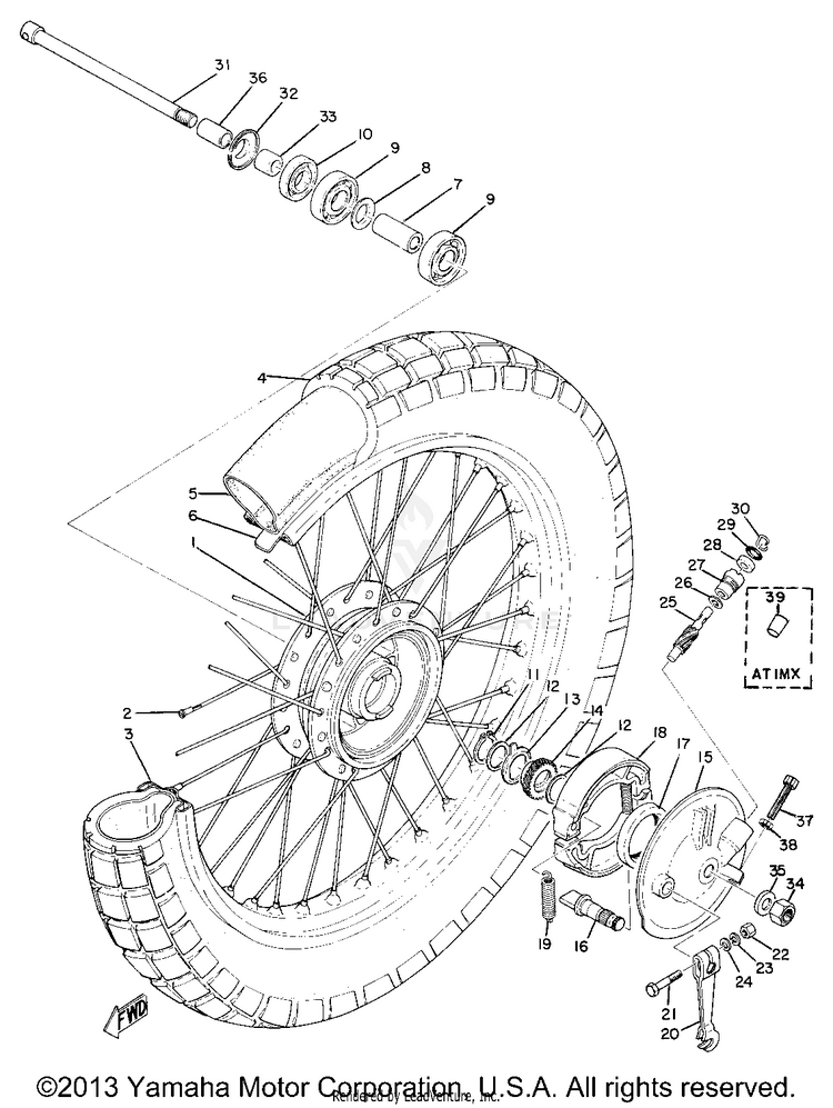 Front Wheel AT1B - 1970 Schematic