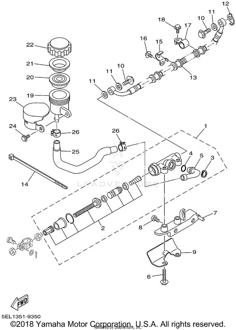 Rear Master Cylinder Schematic