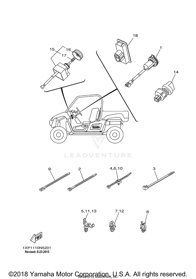 Electrical 2 VIKING EPS SE - YXM700PSF - 2015 Schematic