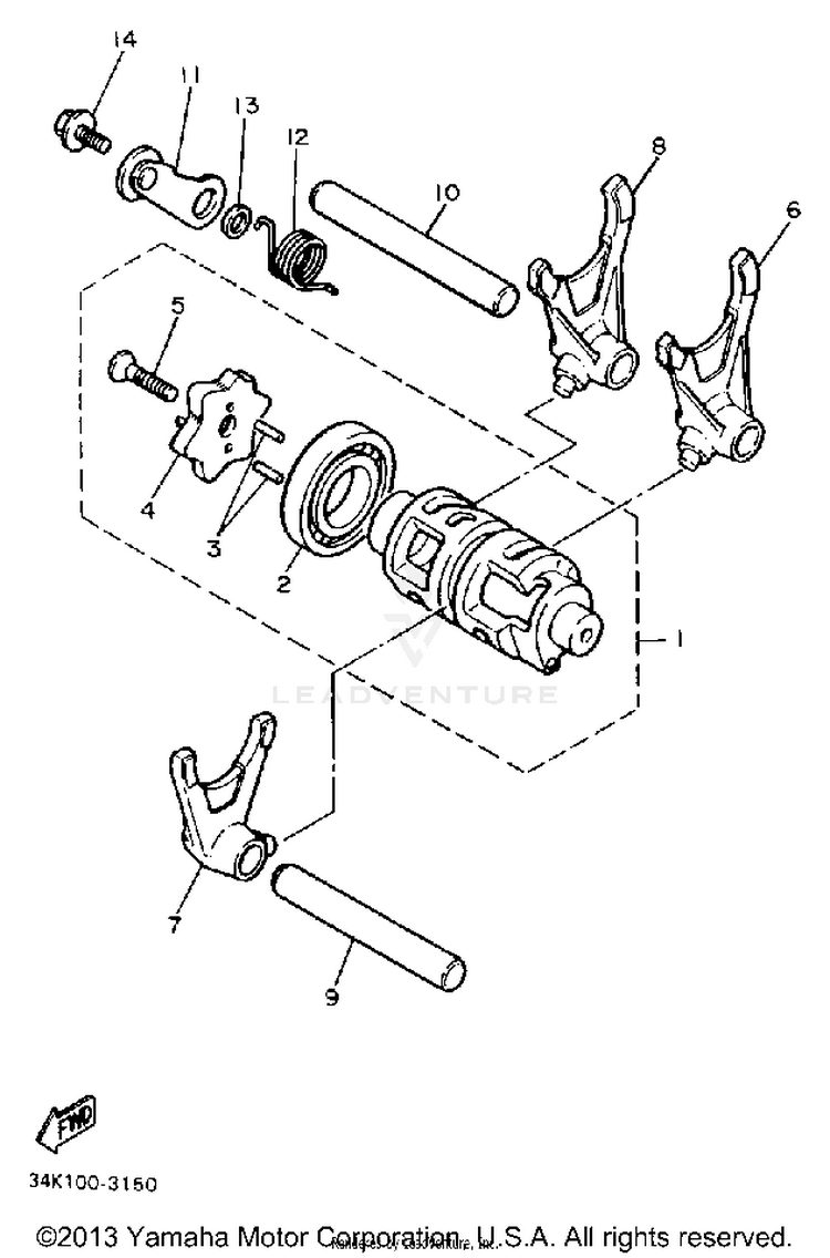 Shift Cam-Fork Schematic