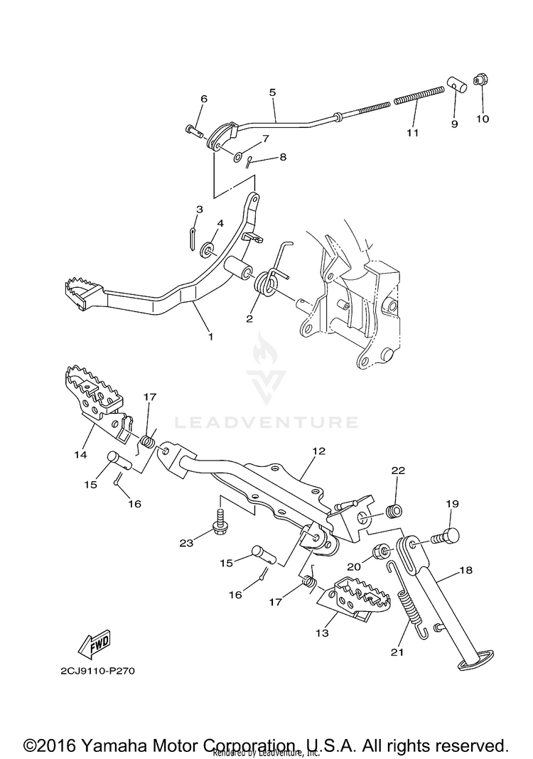 Stand Footrest Schematic